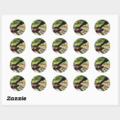 Foto van roze flamingo Flock Wildlife Ronde Sticker (Vel)