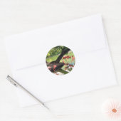 Foto van roze flamingo Flock Wildlife Ronde Sticker (Envelop)
