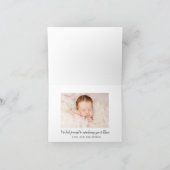 Foto van roze Floral Aankondiging van geboorte (Binnen)