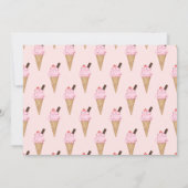 Foto van roze ijskream van afgelopen dag kaart (Achterkant)