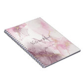 Foto van roze Mauve Gold Vein Marble Notitieboek (Rechterzijde)