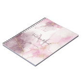 Foto van roze Mauve Gold Vein Marble Notitieboek (Linkerzijde)