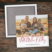 Foto van roze Red Valentijn Day Script Family Magneet
