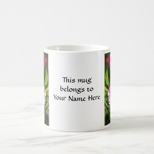 Foto van roze rozen koffiemok (Center)