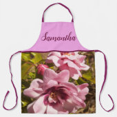 Foto van roze Rozen met één Roos bloem Schort (Voorkant)