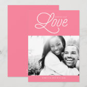 Foto van Roze "Sending Our Love" Valentijnsdag Feestdagenkaart (Voorkant / Achterkant)