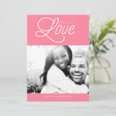 Foto van Roze "Sending Our Love" Valentijnsdag Feestdagenkaart (Staand voorkant)