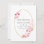Foto van roze Spring Cherry Blossom Wedding Save The Date (Voorkant)
