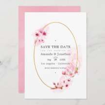Foto van roze Spring Cherry Blossom Wedding