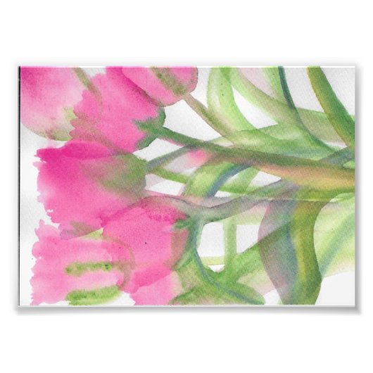 Foto van Roze Tulip Afdruk (Voorkant)
