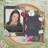 Foto van rozen Floral Celebration of Life Funeral Bedankkaart