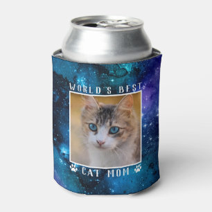 Foto van ruimtepootafdrukken van de beste kattenmo blikjeskoeler