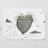 Foto van Rustic Bark Wood Heart Feestdagenkaart (Achterkant)