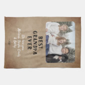 Foto van Rustic Best Grandpa Ever Grandchildren Theedoek (Horizontaal)