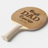 Foto van Rustic Best Pap Ever Tafeltennisbatje (Voorkant Gekanteld)