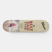 Foto van Rustic Best Pap Ever Typography Persoonlijk Skateboard (Horizontaal)