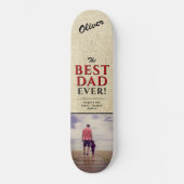 Foto van Rustic Best Pap Ever Typography Persoonlijk Skateboard (Voorkant)