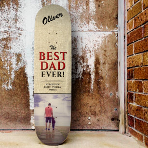 Foto van Rustic Best Pap Ever Typography Persoonlijk Skateboard