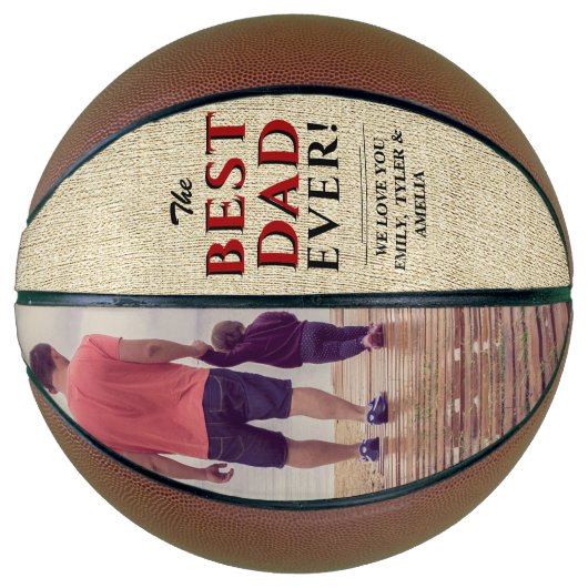Foto van Rustic Best Pap Ever Vader Day Basketbal (Voorkant)