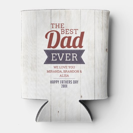 Foto van Rustic Best Pap Ever Vader Day Blikjeskoeler (Voorkant)