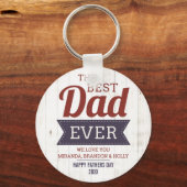 Foto van Rustic Best Pap Ever Vader Day Sleutelhanger (Voorkant)