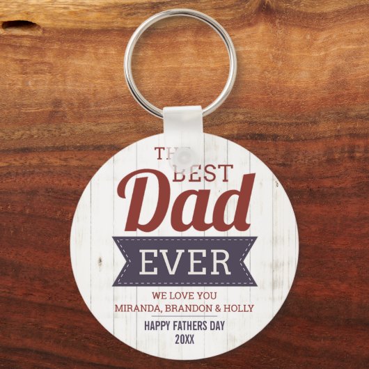 Foto van Rustic Best Pap Ever Vader Day Sleutelhanger (Voorkant)