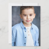 Foto van Rustic Blue Wood First Kaart (Achterkant)