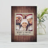 Foto van Rustic Country Play Homespun Feestdagenkaart (Staand voorkant)