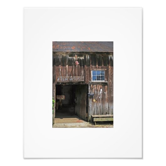 Foto van Rustic Fish Dock House Afdruk (Voorkant)