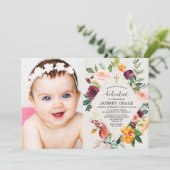 Foto van Rustic floral herfst waterverf Kaart (Staand voorkant)