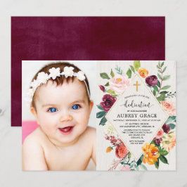 Foto van Rustic floral herfst waterverf Kaart