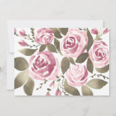 Foto van Rustic Floral Waterverf Gradual Party Kaart (Achterkant)