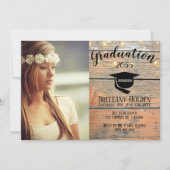 Foto van Rustic Graduation Party Kaart (Voorkant)