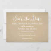 Foto van Rustic Kraft en Lace Wedding Save The Date (Achterkant)