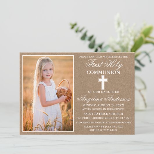 Foto van Rustic Kraft First Kaart (Staand voorkant)