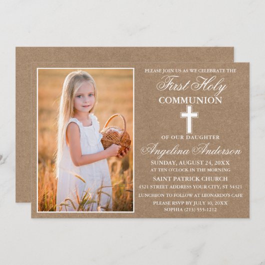 Foto van Rustic Kraft First Kaart (Voorkant / Achterkant)