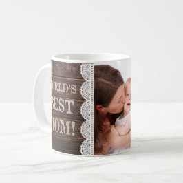 Foto van Rustic Lace World's Best Mam Moederdag Koffiemok