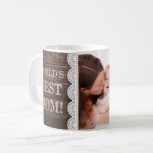 Foto van Rustic Lace World's Best Mam Moederdag Koffiemok