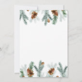Foto van Rustic Married en Merry Pine Cones Feestdagenkaart (Achterkant)