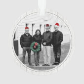 Foto van Rustic Merry Kerstkerst Holly Barn Ornament (achterkant)