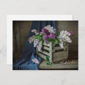 Foto van Rustic Paars en White Lilacs Briefkaart (Voorkant / Achterkant)