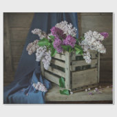 Foto van Rustic Paars en White Lilacs Cadeaupapier (Vlak)