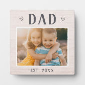Foto van Rustic Personalized Dad Fotoplaat (Voorkant)