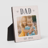 Foto van Rustic Personalized Dad Fotoplaat (Voorkant)