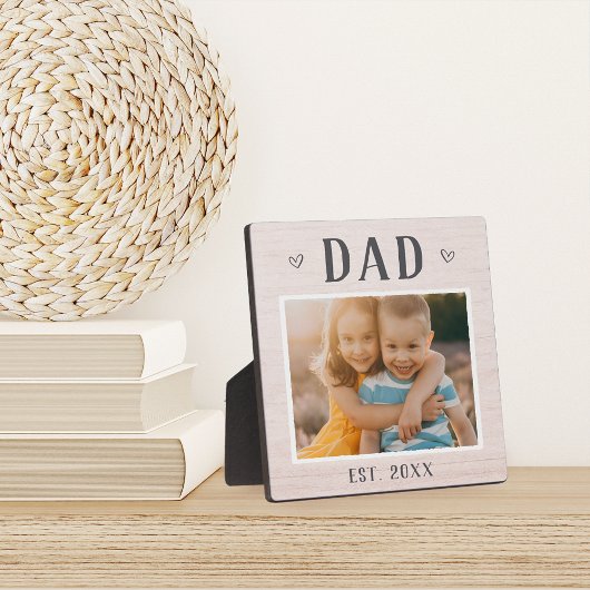 Foto van Rustic Personalized Dad Fotoplaat