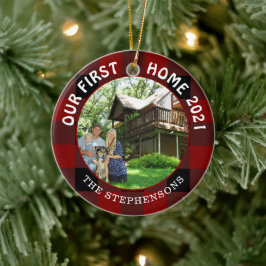 Foto van Rustic Red Pset 2 Keramisch Ornament