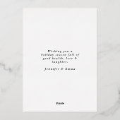 Foto van Rustic Roos Gold Pinecones Folie Feestdagenkaart (Achterkant)