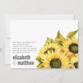 Foto van Rustic Sunflower | Weddenschap Bedankkaart (Voorkant)