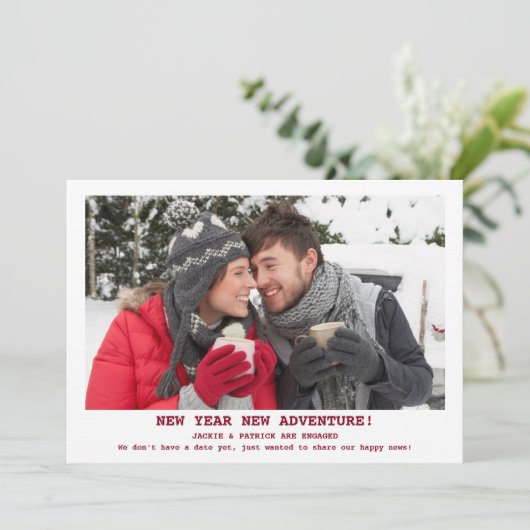 Foto van Rustic Wedding Verloving Kaart (Staand voorkant)