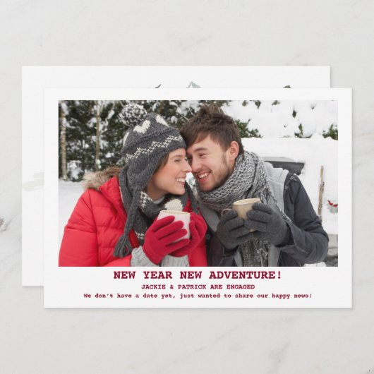 Foto van Rustic Wedding Verloving Kaart (Voorkant / Achterkant)